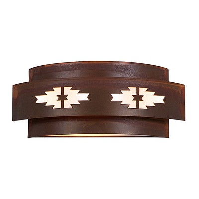 Northridge Double Sconce - Pueblo Wall Light Southwestern Metal Art