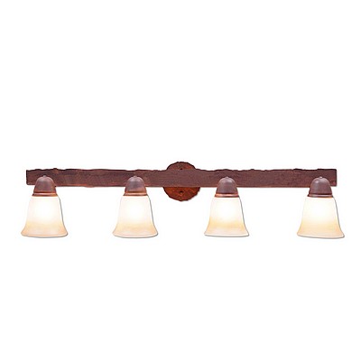Lakeside Quad Bath Vanity Light - Rustic Plain Bath 4 Light Rustic Plain Metal Art