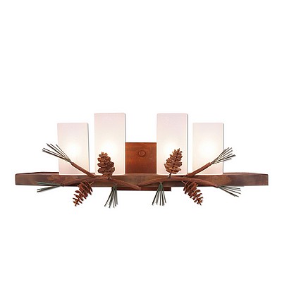 Wisley Bath Vanity Light 24w - Pine Cone Bath 3 Light Pine Cone Metal Art