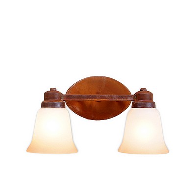 Sienna Double Bath Vanity Light - Rustic Plain Bath 2 Light Rustic Plain Metal Art