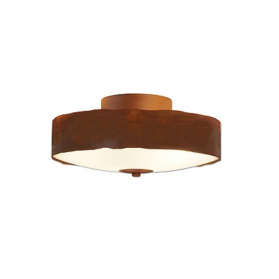 Ridgewood Close-to-Ceiling Small - Rustic Plain Ceiling Light Rustic Plain Metal Art