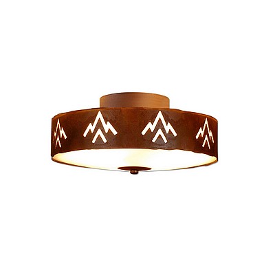 Ridgewood Close-to-Ceiling Small - Deception Pass Ceiling Light Southwestern Metal Art