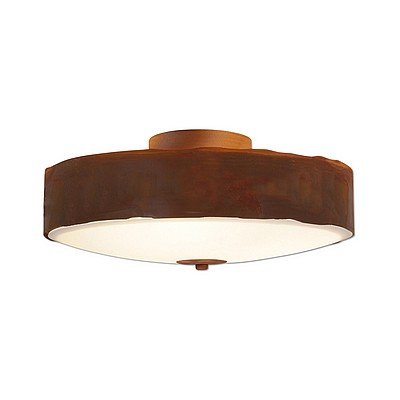 Ridgewood Close-to-Ceiling Large - Rustic Plain Ceiling Light Rustic Plain Metal Art