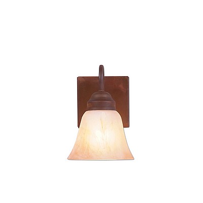Wasatch Single Sconce - Rustic Plain Wall Light Rustic Plain Metal Art