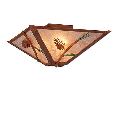 Denali Ceiling Light Square - Pine Cone Ceiling Light Pine Cone Metal Art