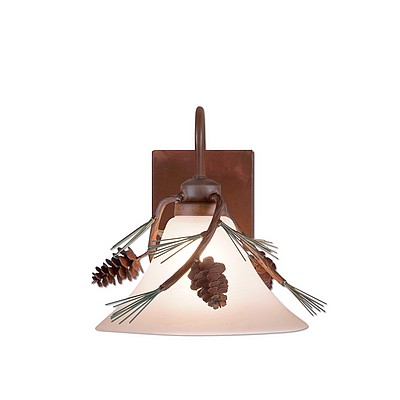 Cedarwood Sconce - Pine Cone Outdoor Wall Light Pine Cone Metal Art