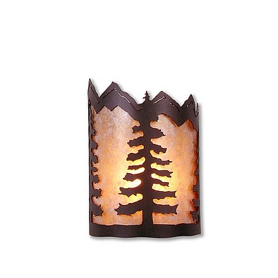 Cascade Sconce Small - Spruce Tree Wall Light Trees Metal Art