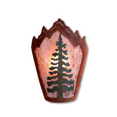 Decatur Sconce - Cedar Tree Wall Light Trees Metal Art