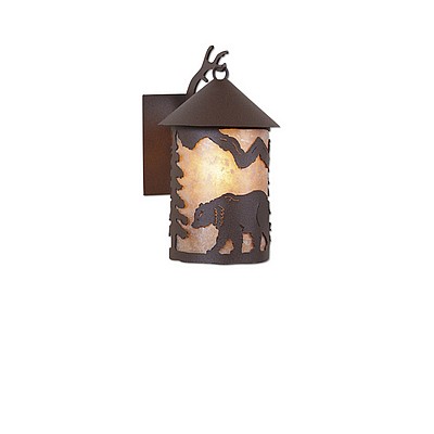 Cascade Lantern Sconce Small - Mountain Bear Outdoor Wall Light Bear Metal Art