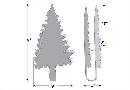 Pine Shadows Sconce Wall Light Trees Metal Art