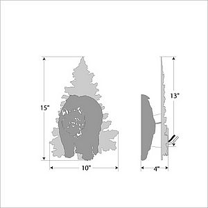 Bear in the Woods Sconce Wall Light Bear Metal Art