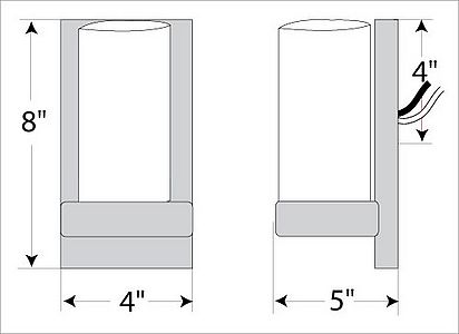 Wisley Single Sconce - Rustic Plain Wall Light Rustic Plain Metal Art
