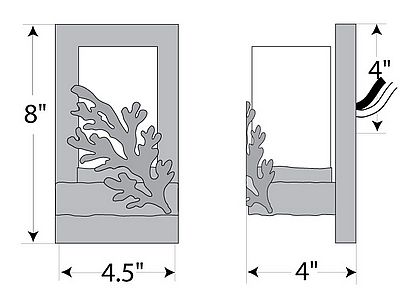 Wisley Single Sconce - Cedar Bough Wall Light Trees Metal Art