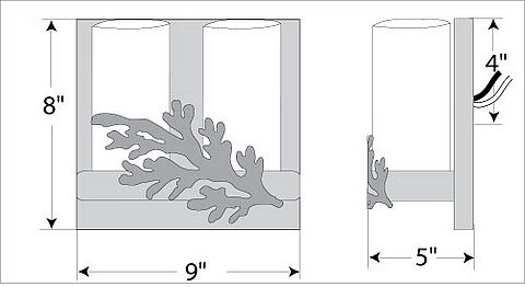 Wisley Double Sconce - Cedar Bough Wall Light Trees Metal Art