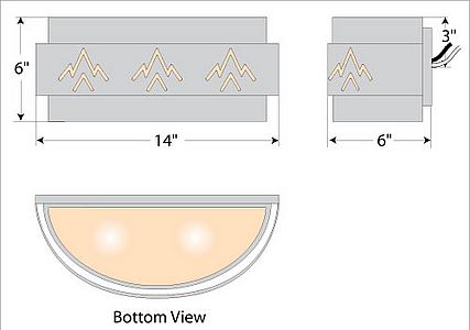 Northridge Double Sconce - Deception Pass Wall Light Southwestern Metal Art