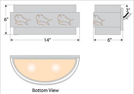 Northridge Double Sconce - Bison Wall Light Bison Metal Art