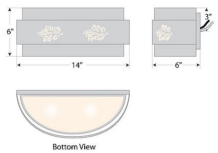 Northridge Double Sconce - Cedar Bough Cutout Wall Light Trees Metal Art