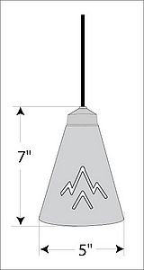 Canyon Pendant Extra Small - Deception Pass Pendant Light Deception Pass Art Metal Art
