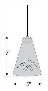 Canyon Pendant Extra Small - Mountain Pendant Light Mountain Metal Art