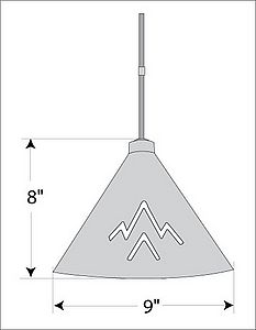 Canyon Pendant Small - Deception Pass Pendant Light Deception Pass Art Metal Art