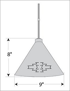 Canyon Pendant Small - Pueblo Pendant Light Pueblo Art Metal Art