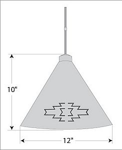 Canyon Pendant Medium - Pueblo Pendant Light Pueblo Art Metal Art