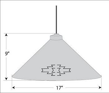 Canyon Pendant Large - Pueblo Pendant Light Pueblo Art Metal Art