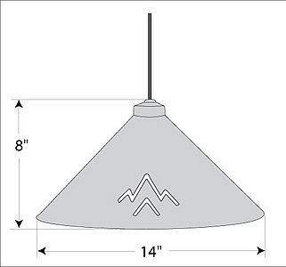 Canyon Pendant Shallow - Deception Pass Pendant Light Deception Pass Art Metal Art