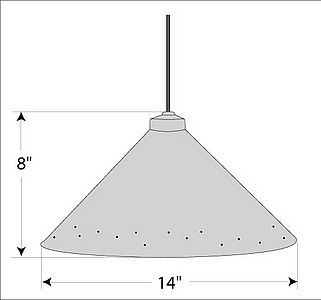 Canyon Pendant Shallow - Possession Point Pendant Light Possession Point Art Metal Art