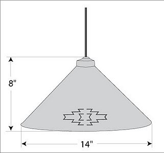 Canyon Pendant Shallow - Pueblo Pendant Light Pueblo Art Metal Art
