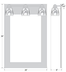 Woodland Mirror - Horse Horseshoe Vanity Mirror Western Metal Art