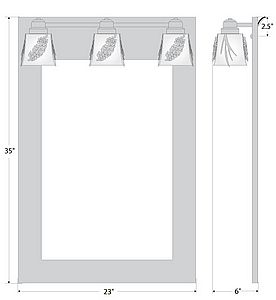 Woodland Mirror - Spruce Cone Vanity Mirror Pine Cone Metal Art