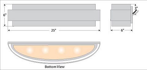 Northridge Bath Vanity Light 24w - Rustic Plain Bath 3 Light Rustic Plain Metal Art
