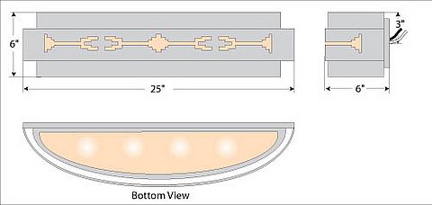 Northridge Bath Vanity Light 24w - Del Rio Bath 3 Light Del Rio Art Metal Art