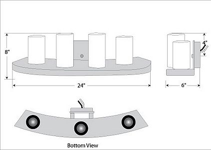 Wisley Bath Vanity Light 24w - Rustic Plain Bath 3 Light Rustic Plain Metal Art