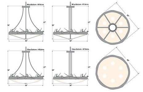 Crestline Chandelier Large - Shade Bottom - Pine Cone Chandelier Pine Cone Metal Art