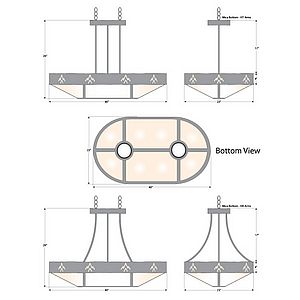 Ridgemont Chandelier Oval - Deception Pass Chandelier Deception Pass Art Metal Art