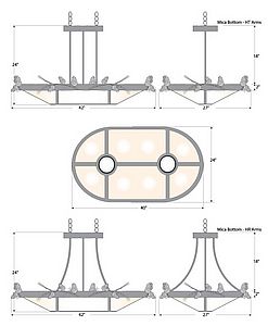 Crestline Chandelier Oval - Pine Cone Chandelier Pine Cone Metal Art