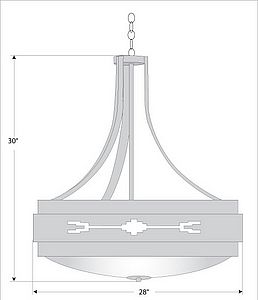 Northridge Chandelier Large - Del Rio Chandelier Del Rio Art Metal Art