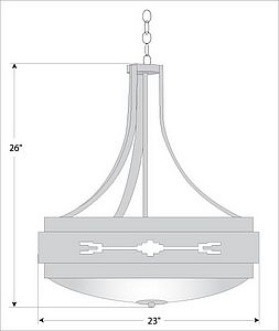 Northridge Chandelier Small - Del Rio Chandelier Del Rio Art Metal Art