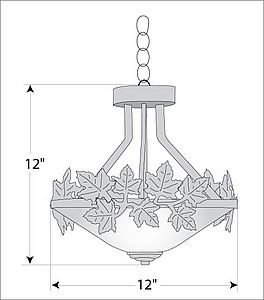 Wisley Foyer Chandelier - Maple Leaf Chandelier Maple Leaf Metal Art