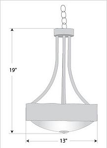 Ridgemont Foyer Chandelier Medium - Rustic Plain Chandelier Rustic Plain Metal Art