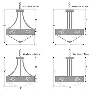 Ridgemont Foyer Chandelier Large Short - Bowl Bottom - Cedar Bough Cutout Chandelier Trees Metal Art