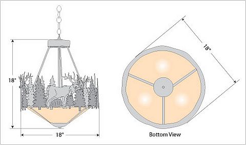 Crestline Foyer Chandelier Short - Bowl Bottom - Elk Chandelier Elk Metal Art