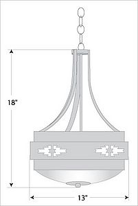 Northridge Foyer Chandelier Small - Pueblo Chandelier Pueblo Art Metal Art
