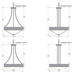 Ridgemont Foyer Chandelier Large Tall - Bowl Bottom - Rustic Plain Chandelier Rustic Plain Metal Art