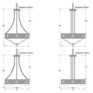 Ridgemont Foyer Chandelier Large Tall - Shade Bottom - Deception Pass Chandelier Deception Pass Art Metal Art