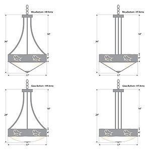 Ridgemont Foyer Chandelier Large Tall - Bowl Bottom - Bison Chandelier Bison Metal Art