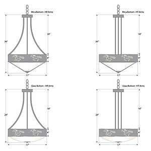 Ridgemont Foyer Chandelier Large Tall - Bowl Bottom - Horse Cutout  Chandelier Horse Metal Art