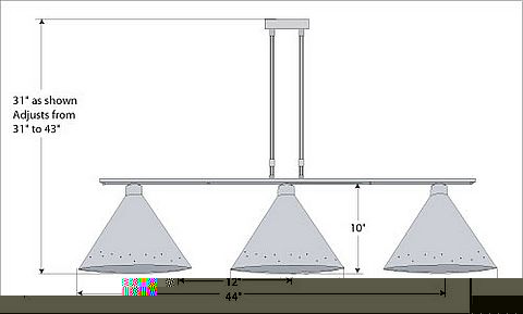 Canyon Island Billiard Light Large - Possession Point Kitchen Island Light Possession Point Art Metal Art